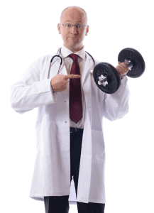 doctor with barbell 450